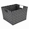 Simplify Storage Bin, Plastic, Black, 13 in H, 15 in W, 13 in L 26241-BLK-SILVER - alternate 1